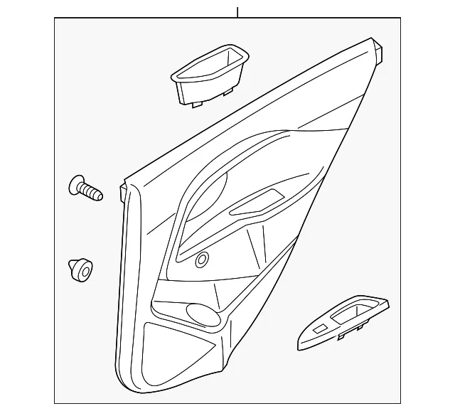 Door Trim Panel - Driver's Side (LH) - Kia (83307-1W045DCP)