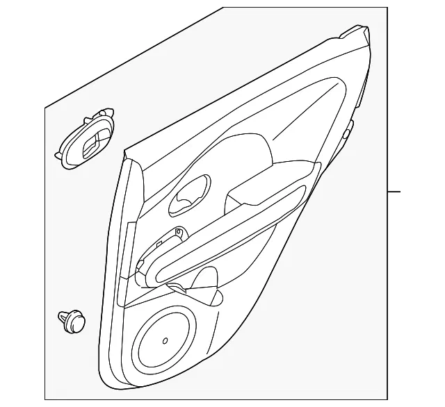 Door Trim Panel - Driver's Side (LH) - Kia (83307-E4030BF6)