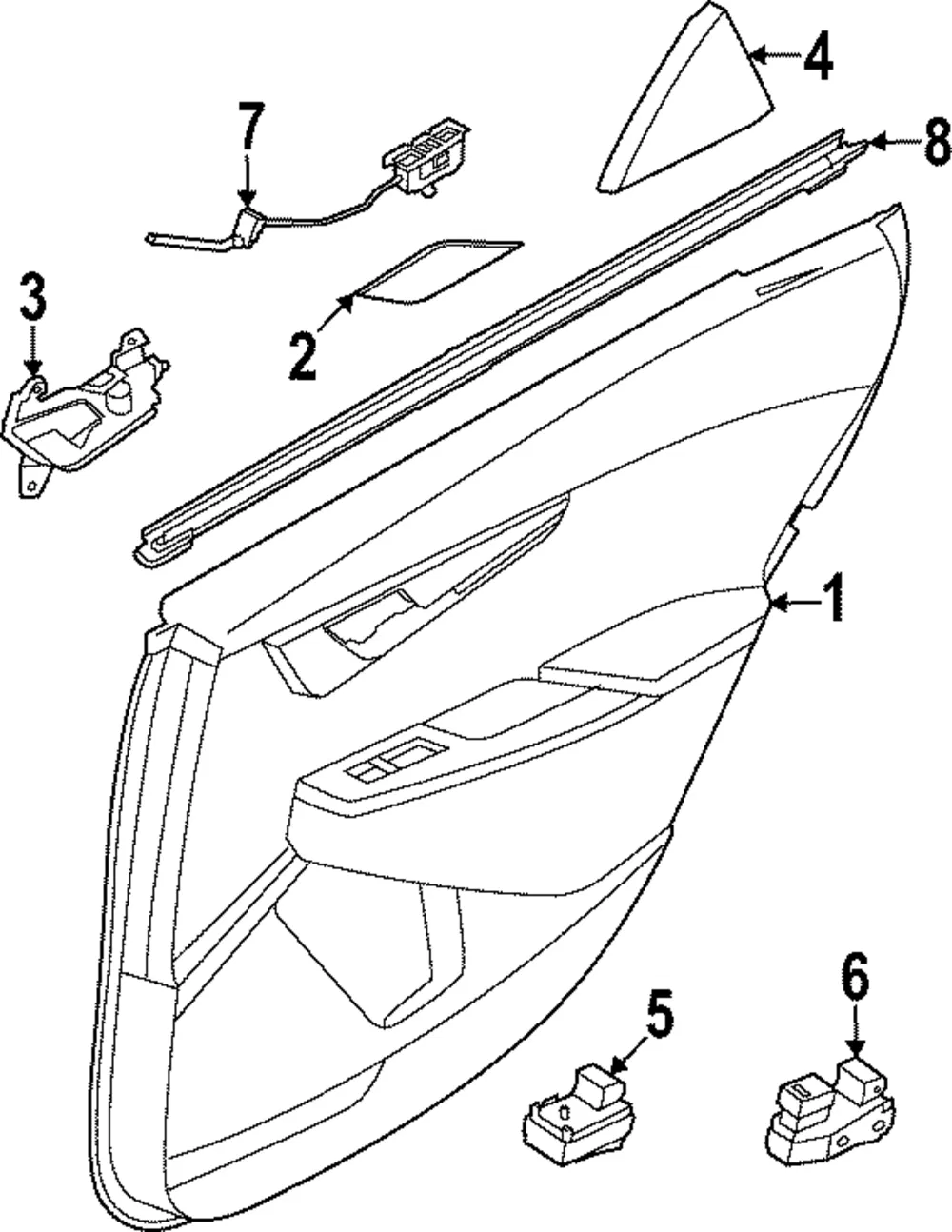 Door Trim Panel - Kia (83307-XG020DVK)