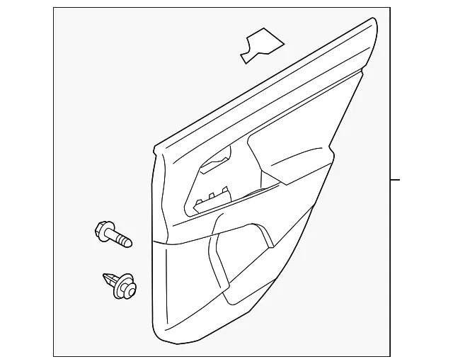 Door Trim Panel - Passenger Side (RH) - Kia (83308-3W050GAH)