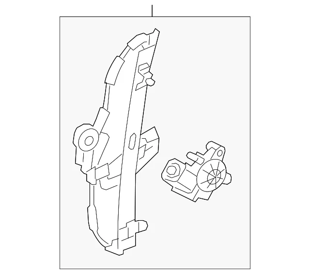 Window Regulator - Driver's Side (LH) - Kia (83401-1W010)