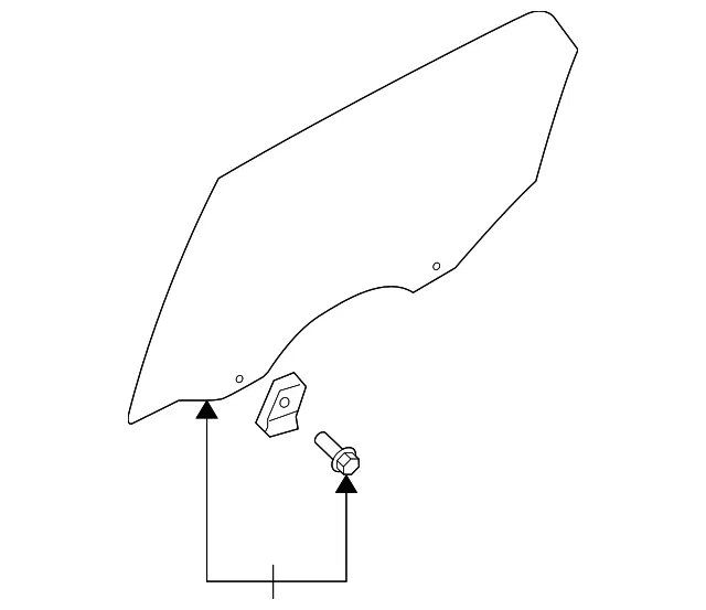 Door Glass - Driver's Side (LH) - Kia (83410-1F020)