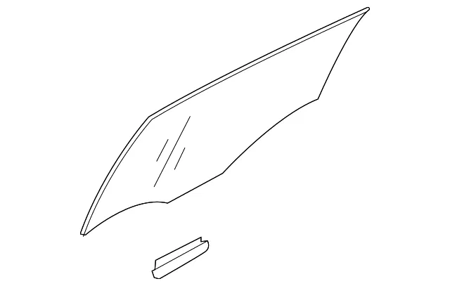 Door Glass - Driver's Side (LH) - Kia (83410-3T010)