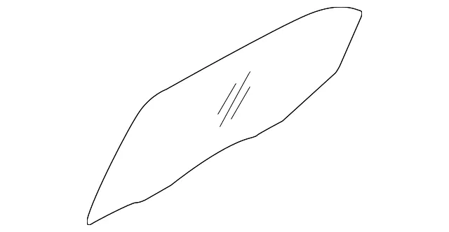 Door Glass - Driver's Side (LH) - Kia (83411-1M020)