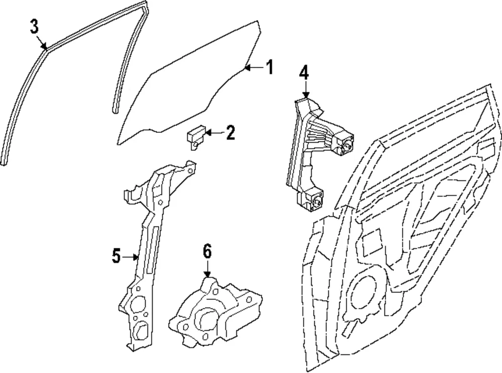 Door Glass - Kia (83411-GG020)