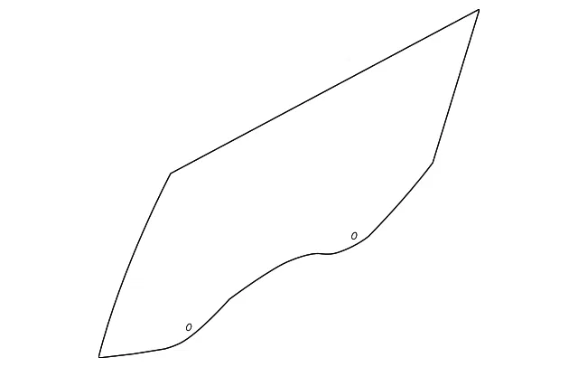 Door Glass - Passenger Side (RH) - Kia (83421-2K020)