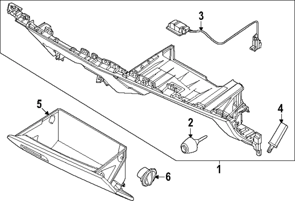 Glove Box Frame Bumper - Kia (84518-GG000)