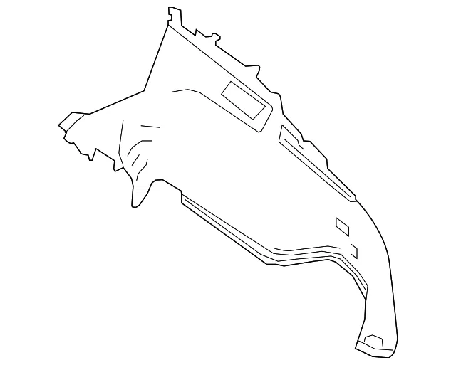 Interior Quarter Panel Trim Panel - Nissan (84950-5AA2B)