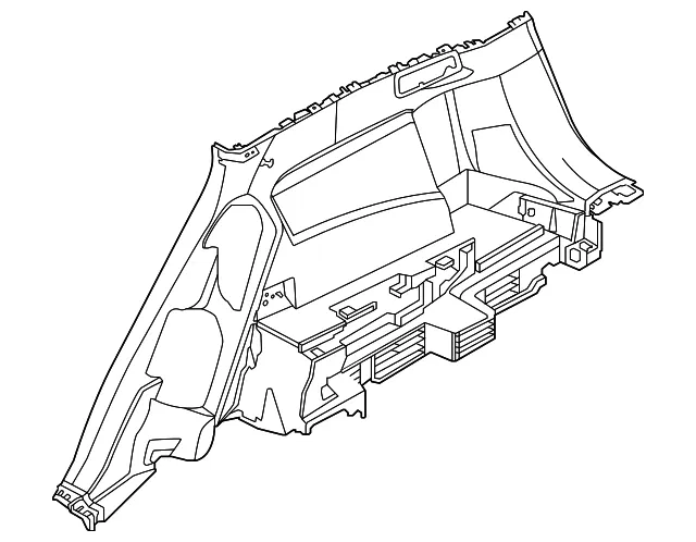 Interior Quarter Panel Trim Panel - Nissan (84951-6RR8A)