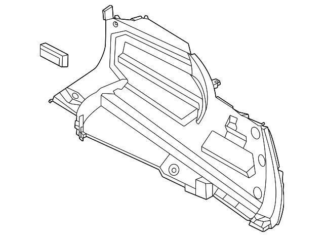 Interior Quarter Panel Trim Panel - Nissan (84952-7JA3B)