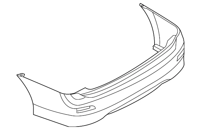 Rear Bumper Face (Unpainted) - Nissan (85022-1JA0H)