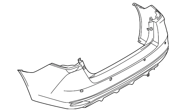 Rear Bumper Fascia Kit, Painted - Nissan (85022-5EE0J)