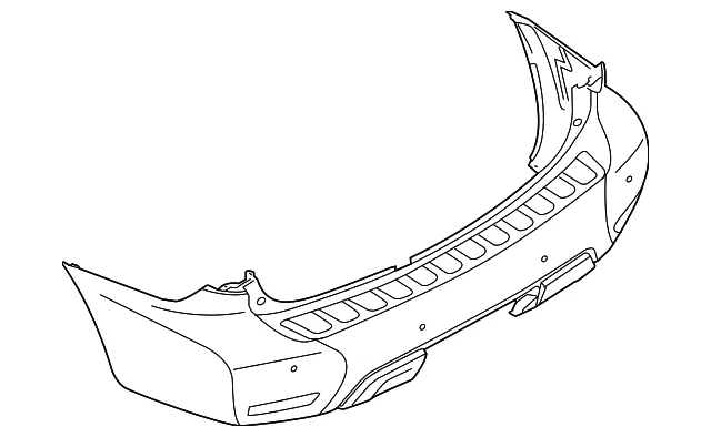 Rear Bumper Fascia, Unpainted - Nissan (85022-5ZW0H)