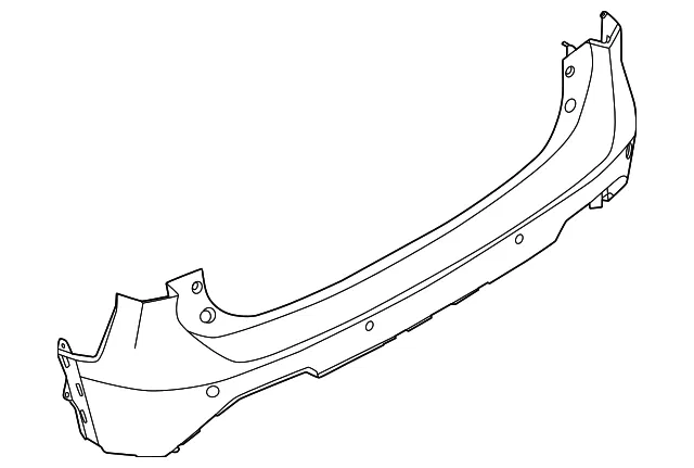 Lower Rear Bumper Fascia, Unpainted - Nissan (850B2-7LG0J)