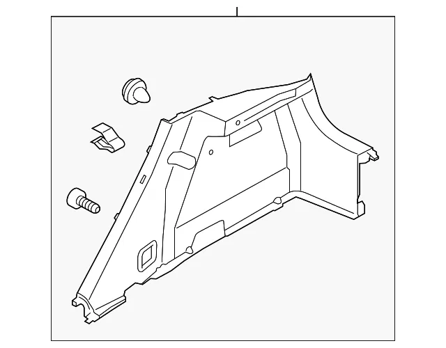 Lower Quarter Trim - Driver's Side (LH) - Kia (85730-1W200WK)