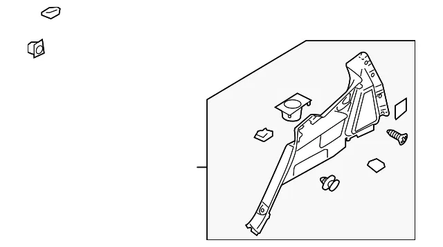 Lower Quarter Trim - Driver's Side (LH) - Kia (85730-2J100WK)