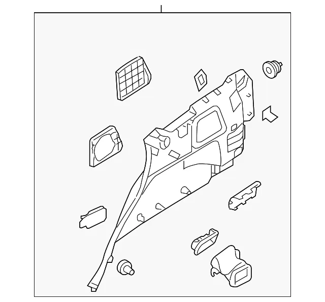 Lower Quarter Trim - Driver's Side (LH) - Kia (85730-2P201H9)