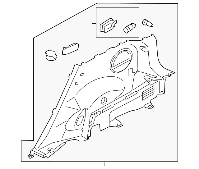 Lower Quarter Trim - Driver's Side (LH) - Kia (85730-3W910WK)
