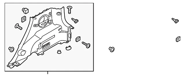 Lower Quarter Trim - Driver's Side (LH) - Kia (85730-B2000EQ)