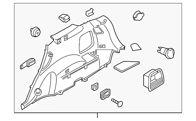 Lower Quarter Trim - Driver's Side (LH) - Kia (85730-C6000WK)