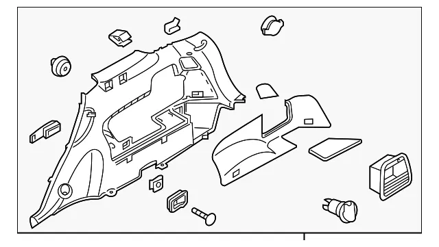 Lower Quarter Trim - Driver's Side (LH) - Kia (85730-C6010BGG)