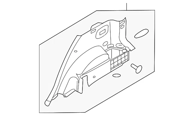 Lower Quarter Trim - Passenger Side (RH) - Kia (85740-1D051S8)