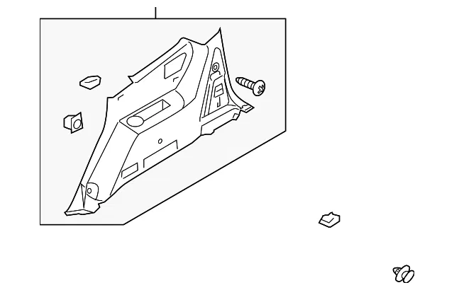 Lower Quarter Trim - Passenger Side (RH) - Kia (85740-2J000H9)