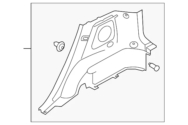 Lower Quarter Trim - Passenger Side (RH) - Kia (85740-2K000WK)