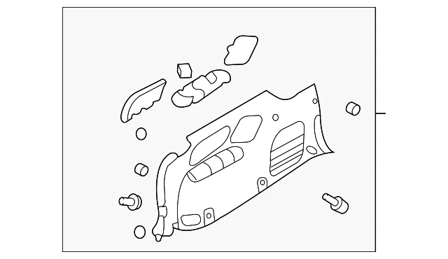 Lower Quarter Trim - Passenger Side (RH) - Kia (85740-4D1808B)