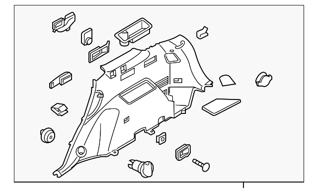 Lower Quarter Trim - Kia (85740-C6215WK)