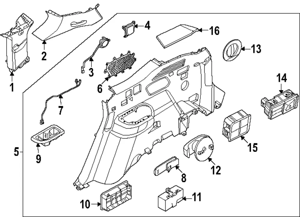 Lower Quarter Trim - Kia (85740-DO200DFS)