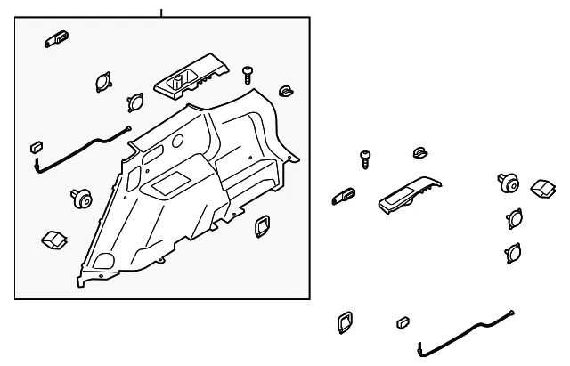 Lower Quarter Trim - Passenger Side (RH) - Kia (85740-S9200LBR)