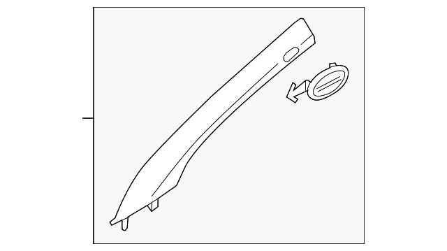 Windshield Pillar Trim - Driver's Side (LH) - Kia (85810-3W110ED)