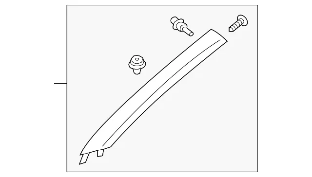 Windshield Pillar Trim - Driver's Side (LH) - Kia (85810-J5000TWK)