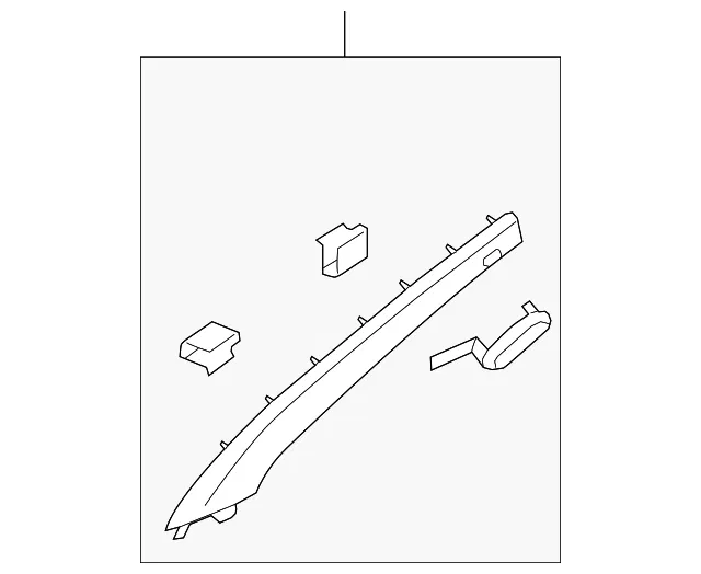 Windshield Pillar Trim - Passenger Side (RH) - Kia (85820-1M1008O)