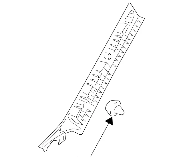 Windshield Pillar Trim - Passenger Side (RH) - Kia (85820-2F100IM)