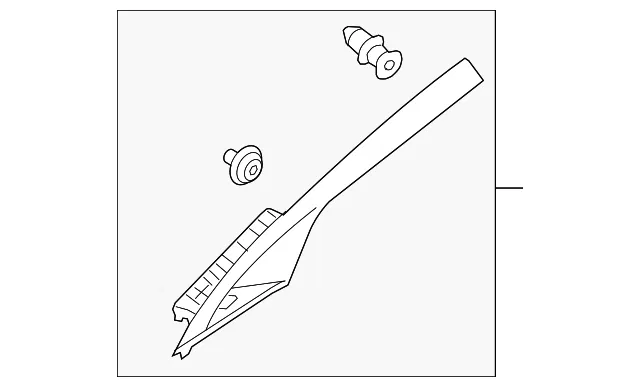 Windshield Pillar Trim - Passenger Side (RH) - Kia (85820-B0000VA)
