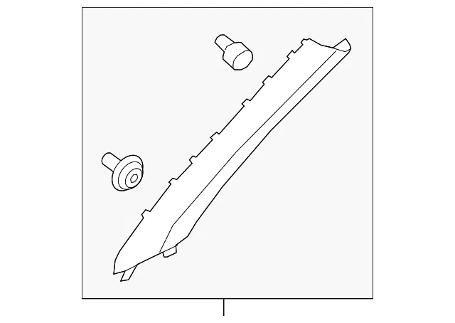 Windshield Pillar Trim - Passenger Side (RH) - Kia (85820-B2500EQ)