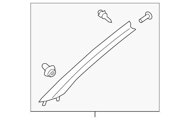 Windshield Pillar Trim - Passenger Side (RH) - Kia (85820-M7000WK)
