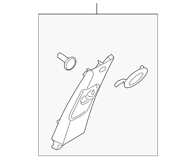 Upper Center Pillar Trim - Driver's Side (LH) - Kia (85830-2K100QW)