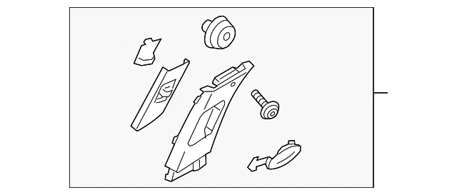 Upper Center Pillar Trim - Kia (85830-C6000BGA)
