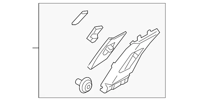 Upper Center Pillar Trim - Driver's Side (LH) - Kia (85830-D5000CGA)