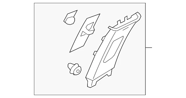 Upper Center Pillar Trim - Kia (85830-H9030BF3)