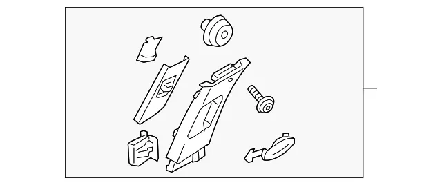 Upper Center Pillar Trim - Driver's Side (LH) - Kia (85830-S9000GYT)