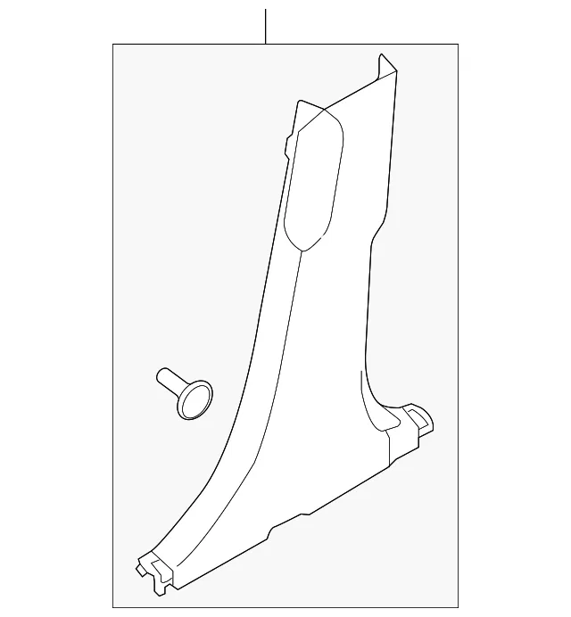 Lower Center Pillar Trim - Driver's Side (LH) - Kia (85835-2K000WK)
