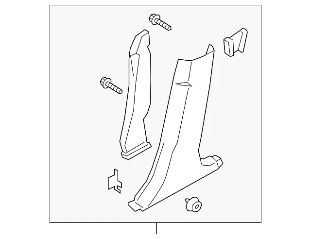 Lower Center Pillar Trim - Driver's Side (LH) - Kia (85835-J6000BNH)