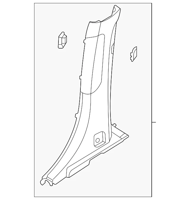 Lower Center Pillar Trim - Kia (85835-R0100OFB)