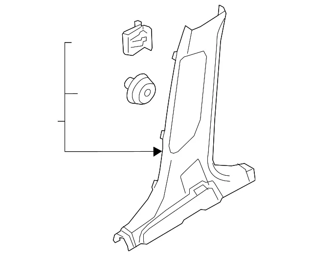 Lower Center Pillar Trim - Driver's Side (LH) - Kia (85835-S9500WK)