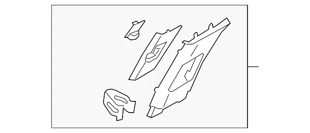 Upper Center Pillar Trim - Passenger Side (RH) - Kia (85840-M7100BGA)