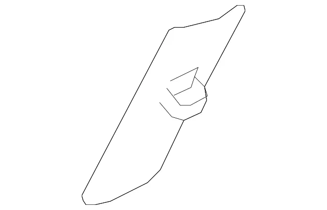 Upper Center Pillar Trim Cover - Passenger Side (RH) - Kia (85842-3W200WK)
